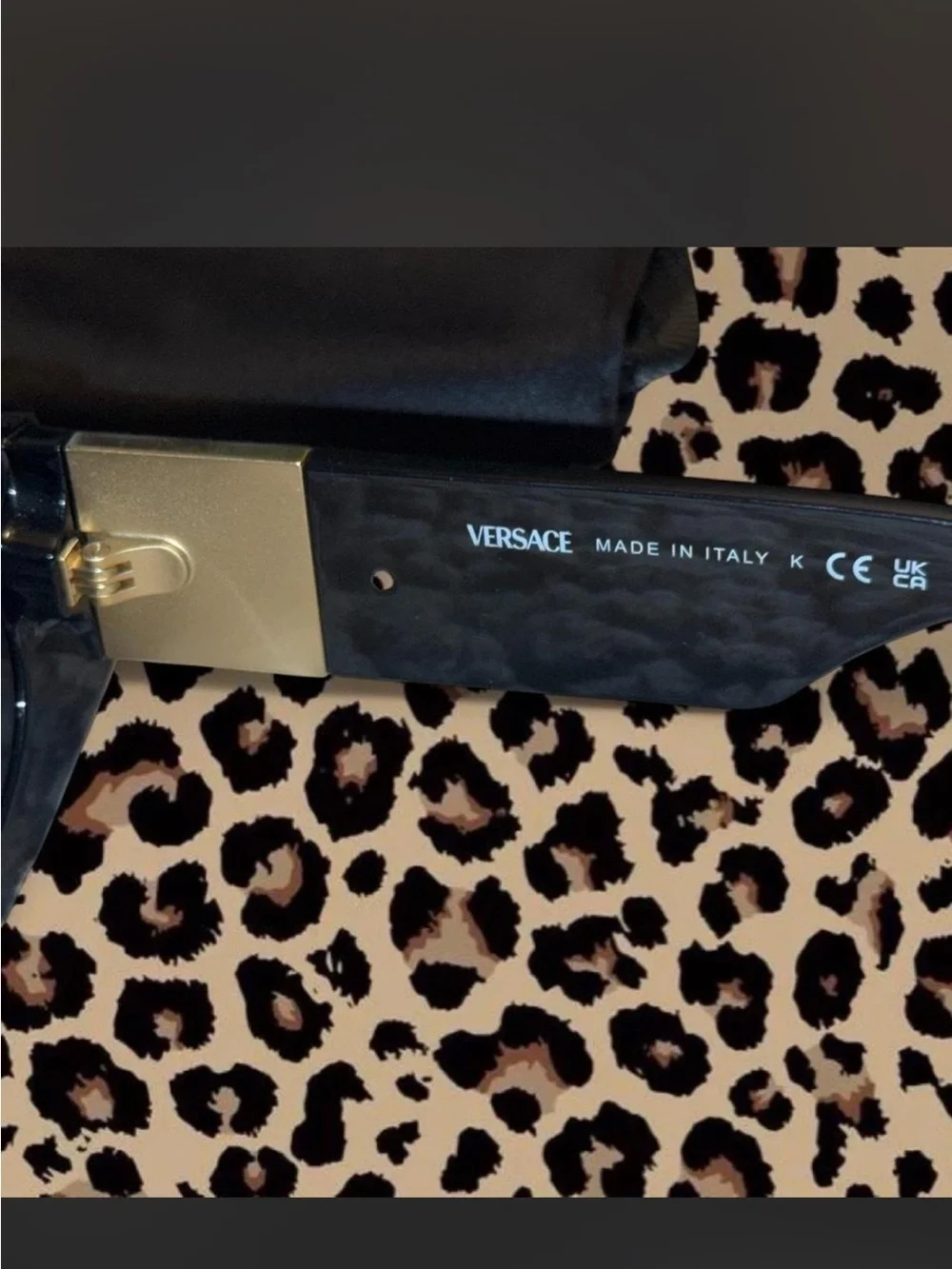 Versace Black Gloss Cat-Eye Sunglasses VE3641